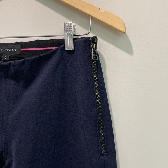 Pink Tarten Blue Scuba Ponte Straight Leg Pant - Picture 6 of 14